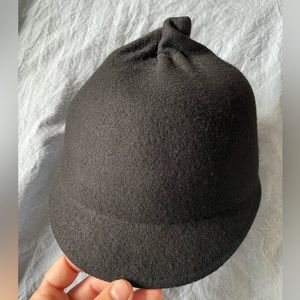 Black wool cap